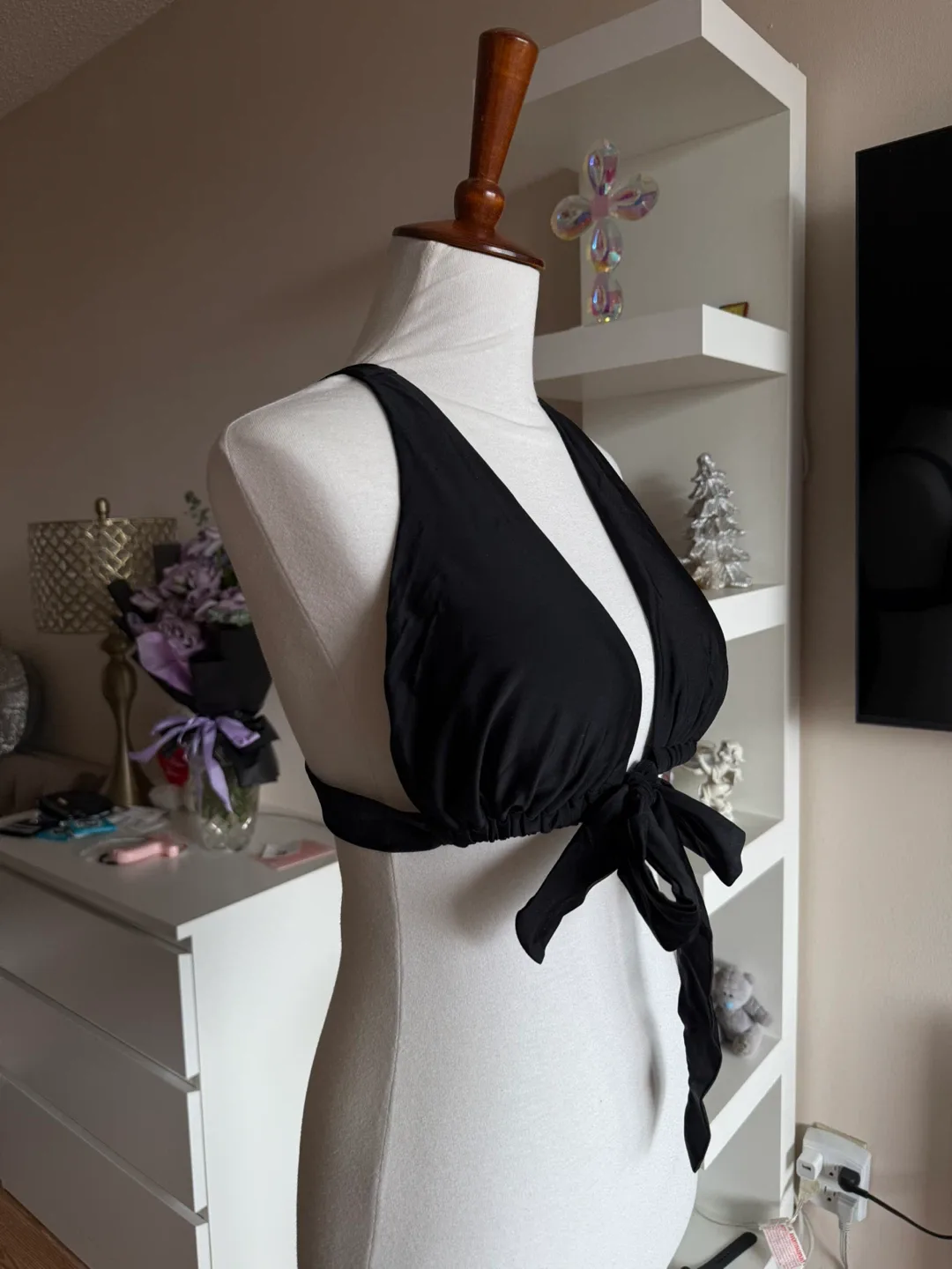 Black Halter Bikini Top image indicator(3)