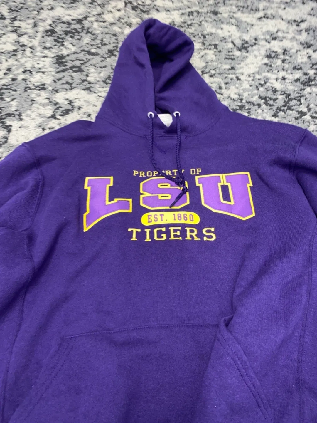 LSU Tigers Purple Hoodie by Russell Athletic image indicator(2)