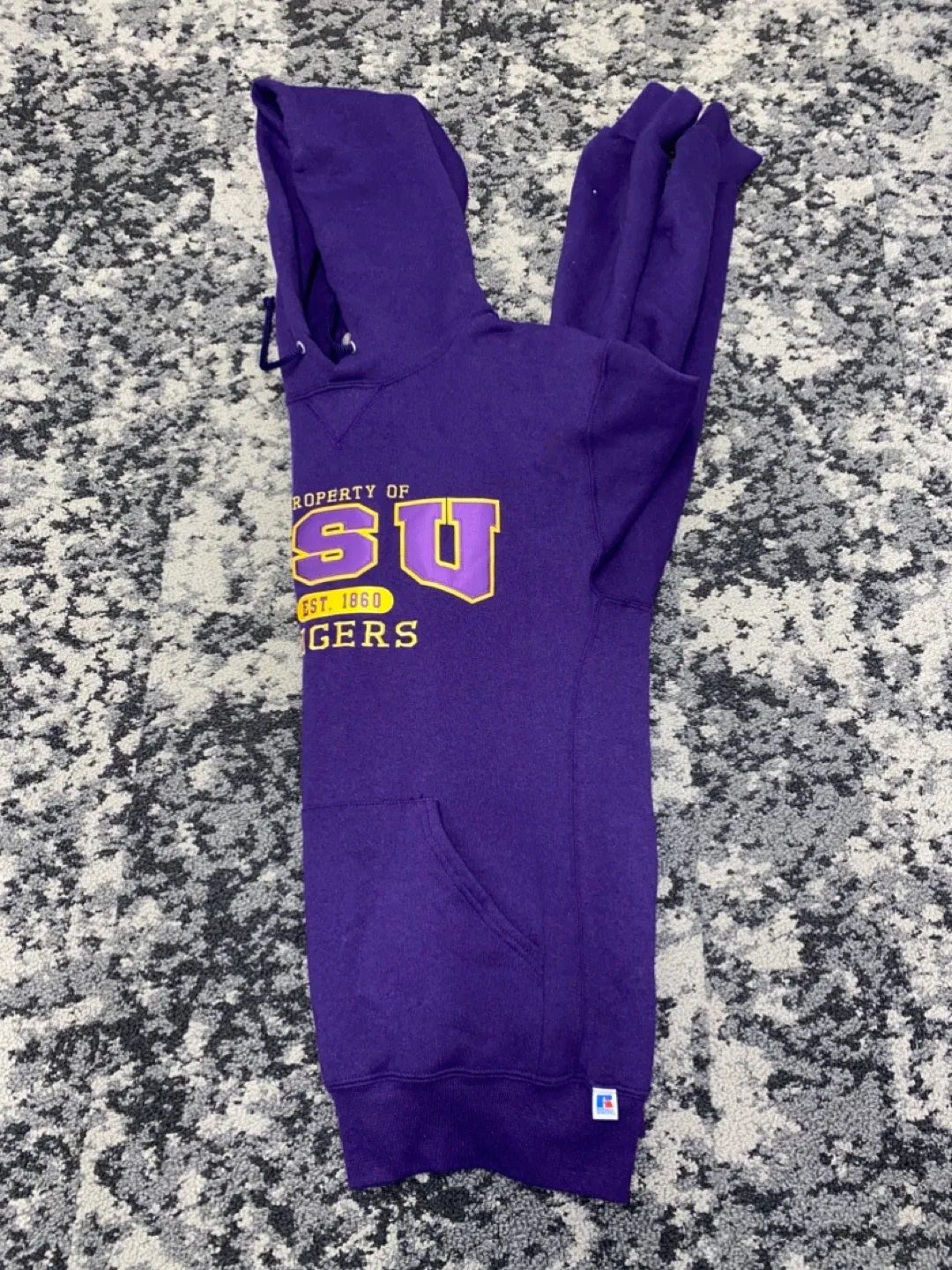 LSU Tigers Purple Hoodie by Russell Athletic image indicator(6)