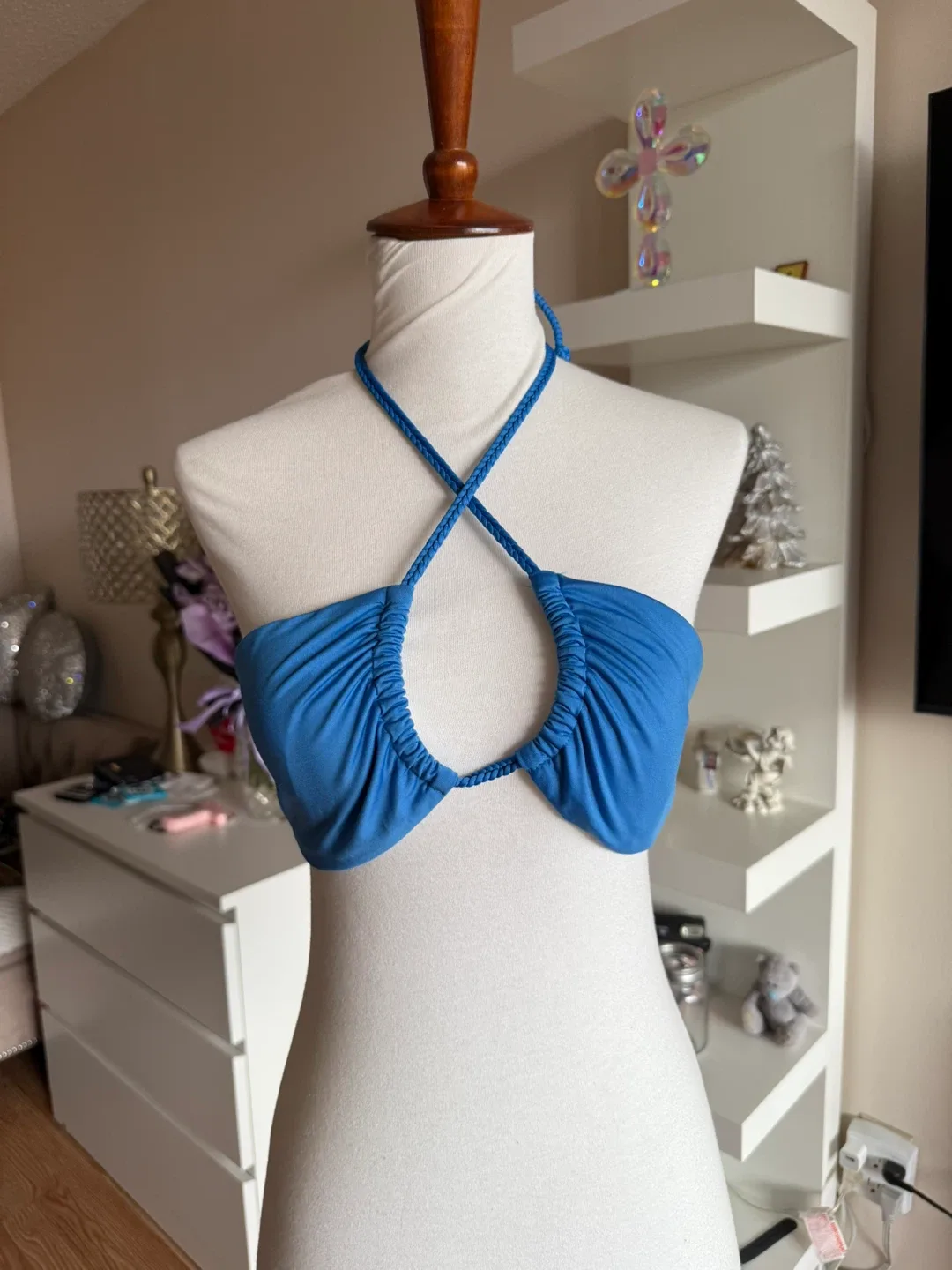 Zara Blue Swim Top - Size M