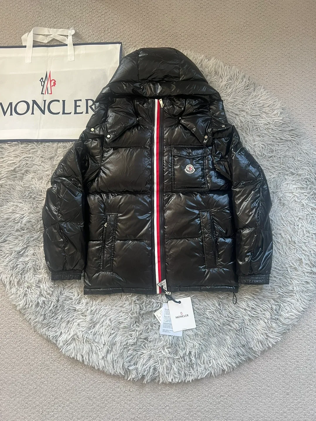 Black Moncler Montbeliard Down Jackets
