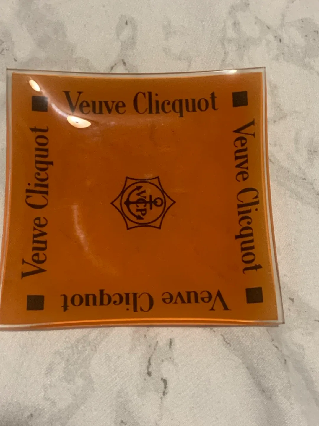 Veuve Clicquot Orange Glass Tray