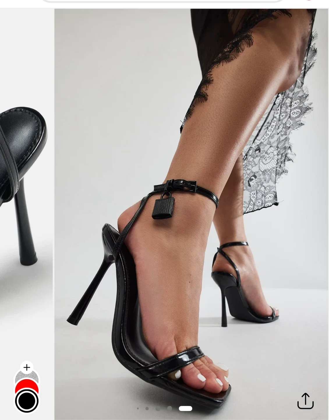 Public Desire Black Lock Heels image indicator(2)
