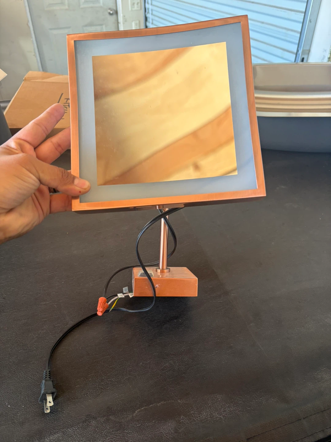 Square Copper Vanity Mirror - photo 3