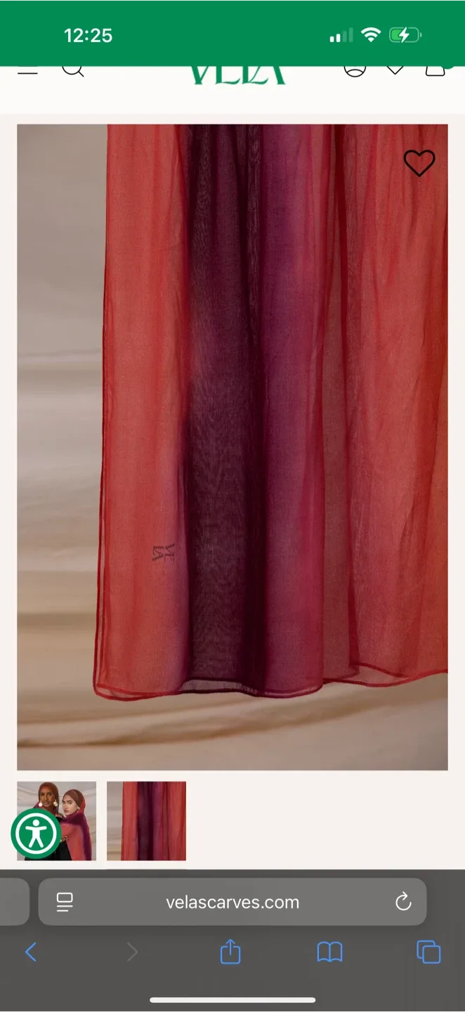 Brand New Vela Ombré Rouge Mini Hijab image indicator(5)