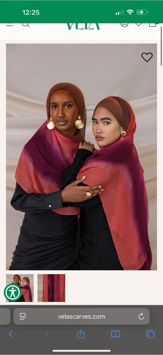 Brand New Vela Ombré Rouge Mini Hijab image indicator(4)
