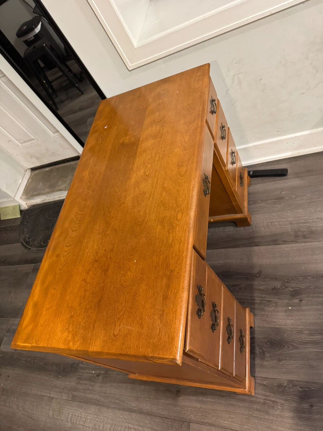 Wooden Desk with Drawers - photo 2