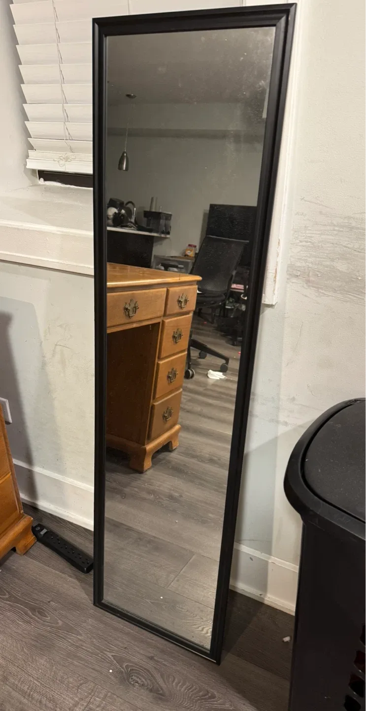Full Length Black Framed Mirror