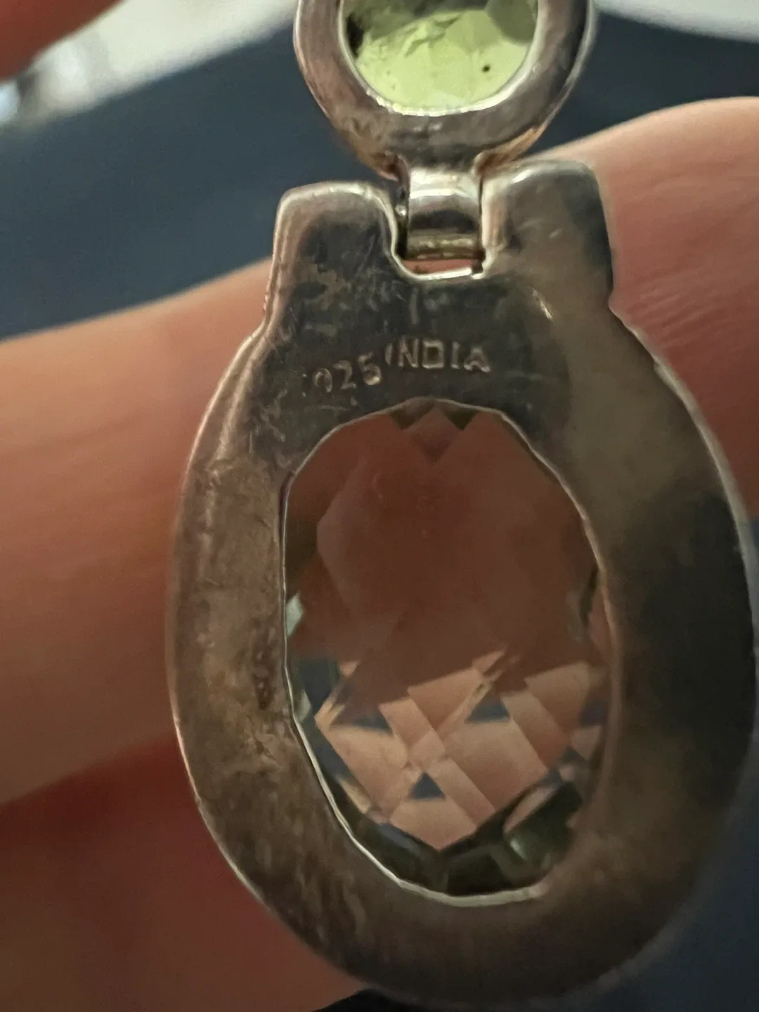 Sterling Silver Earrings with Green Amethyst & Peridot image indicator(4)