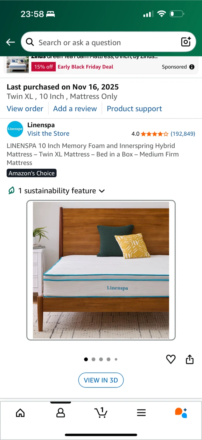 Brand new Twin XL Mattress | Linenspa 10-Inch - photo 3
