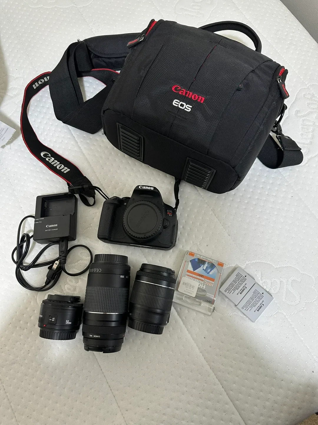 Canon EOS Rebel T5i DSLR Camera with 3 Lenses