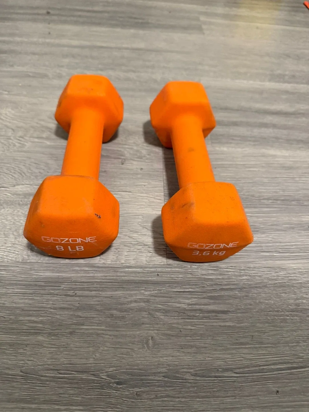8 LB dumbbells