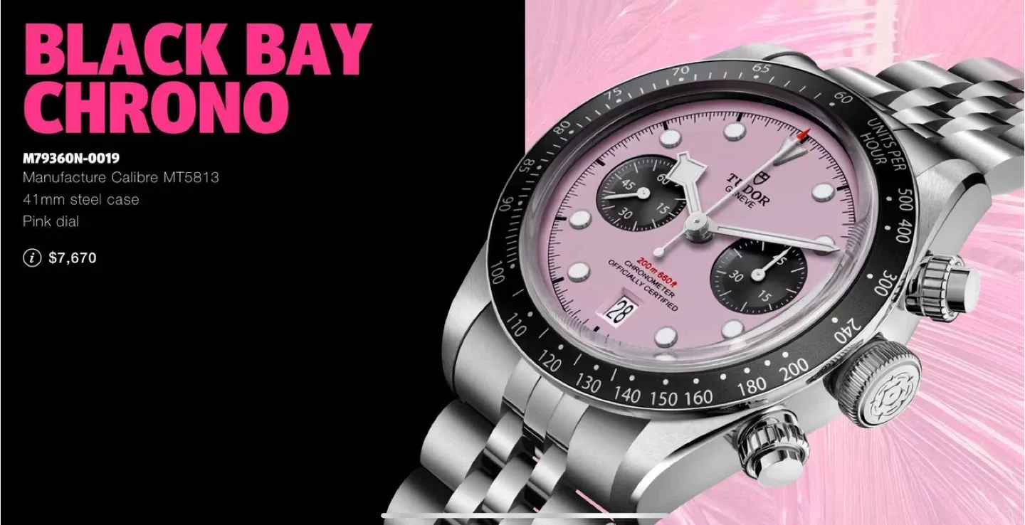 Tudor Black Bay Chrono Pink image indicator(4)