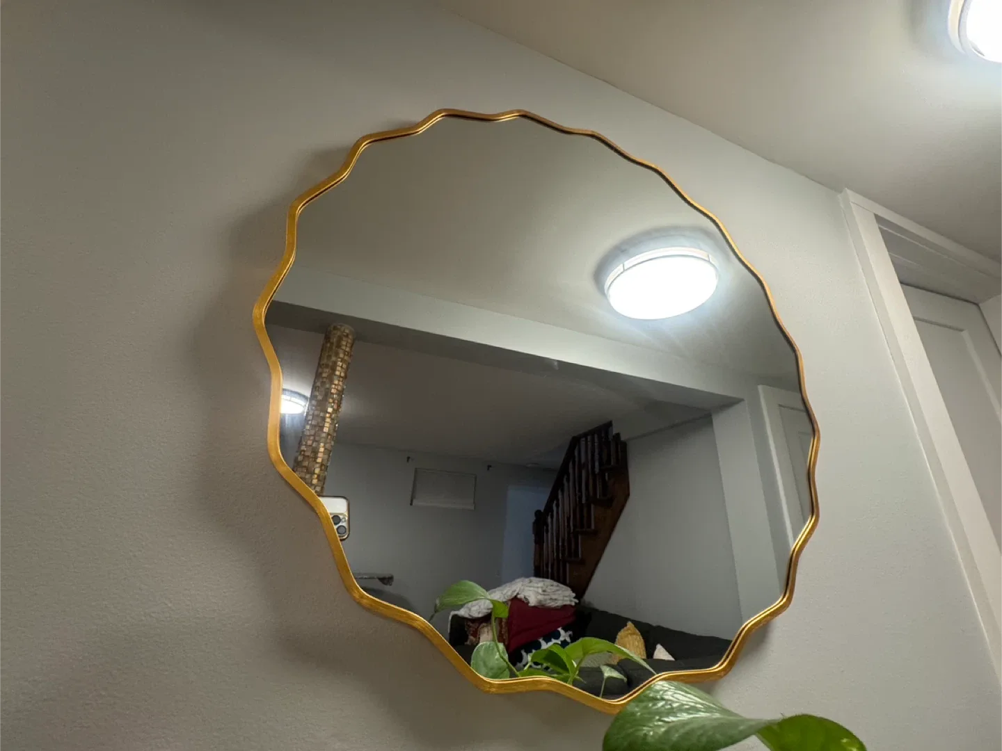 Gold Accent Wall Mirror