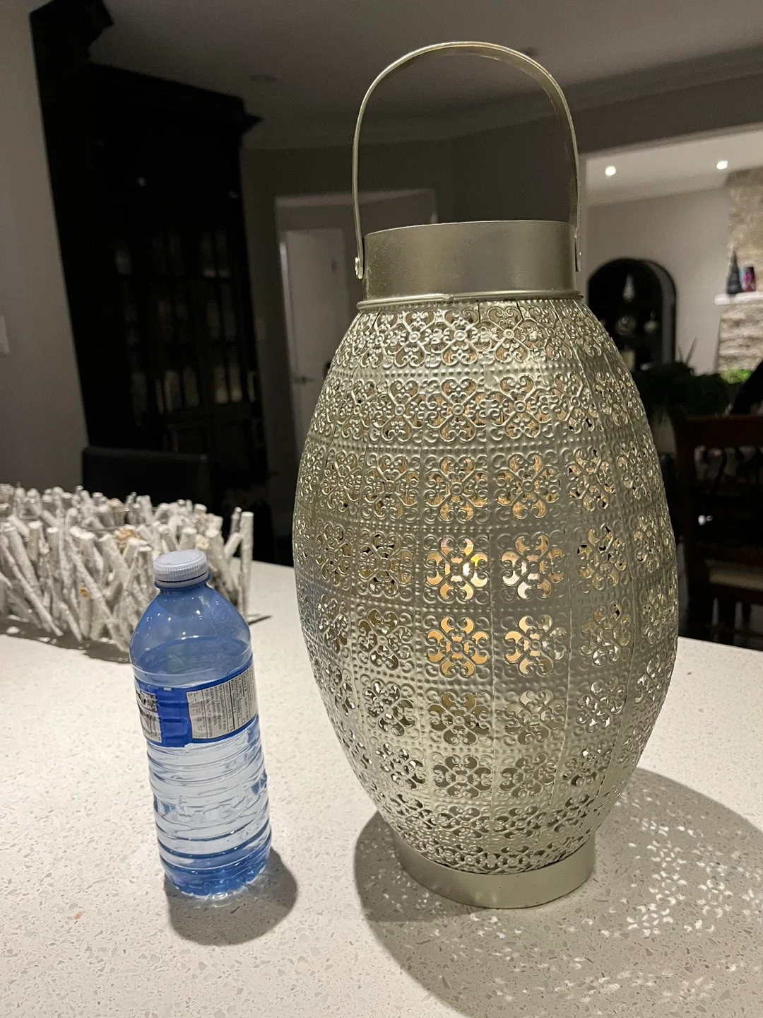 Beautiful 2 piece Metal Lantern with Handle image indicator(2)