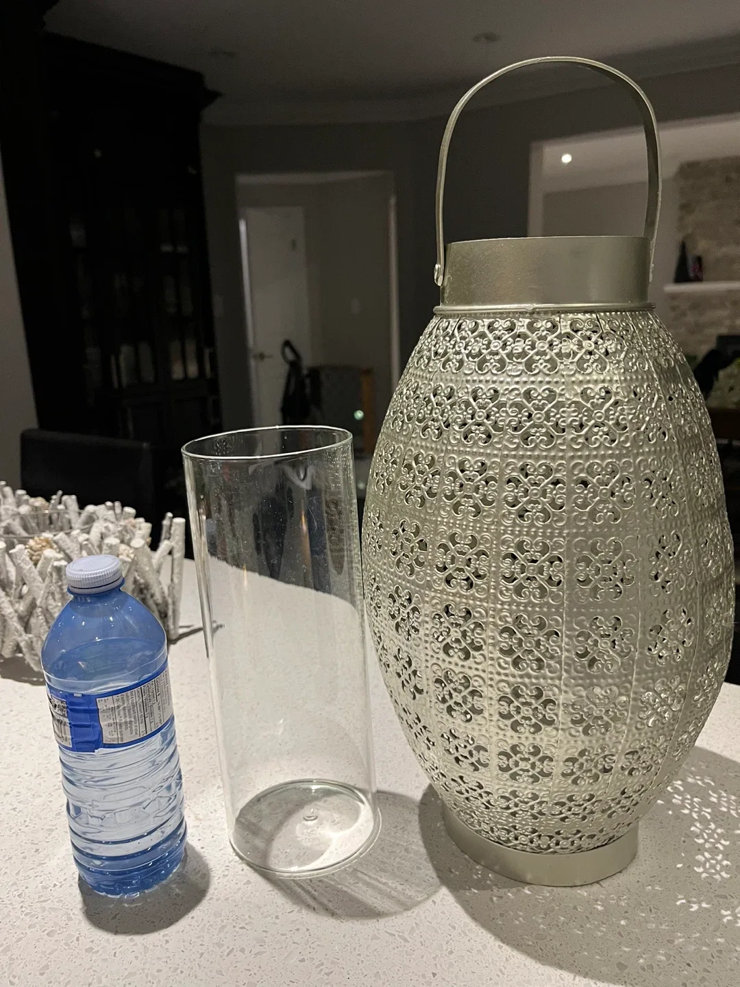 Beautiful 2 piece Metal Lantern with Handle image indicator(7)