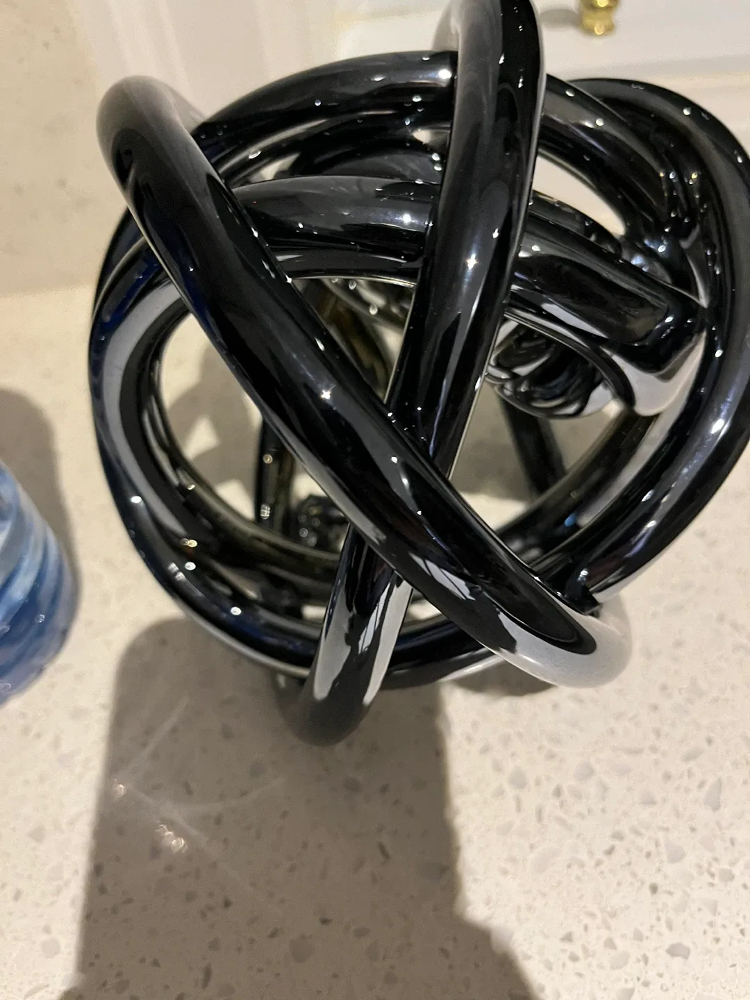 New Black glass Decorative Knot Sculpture image indicator(6)