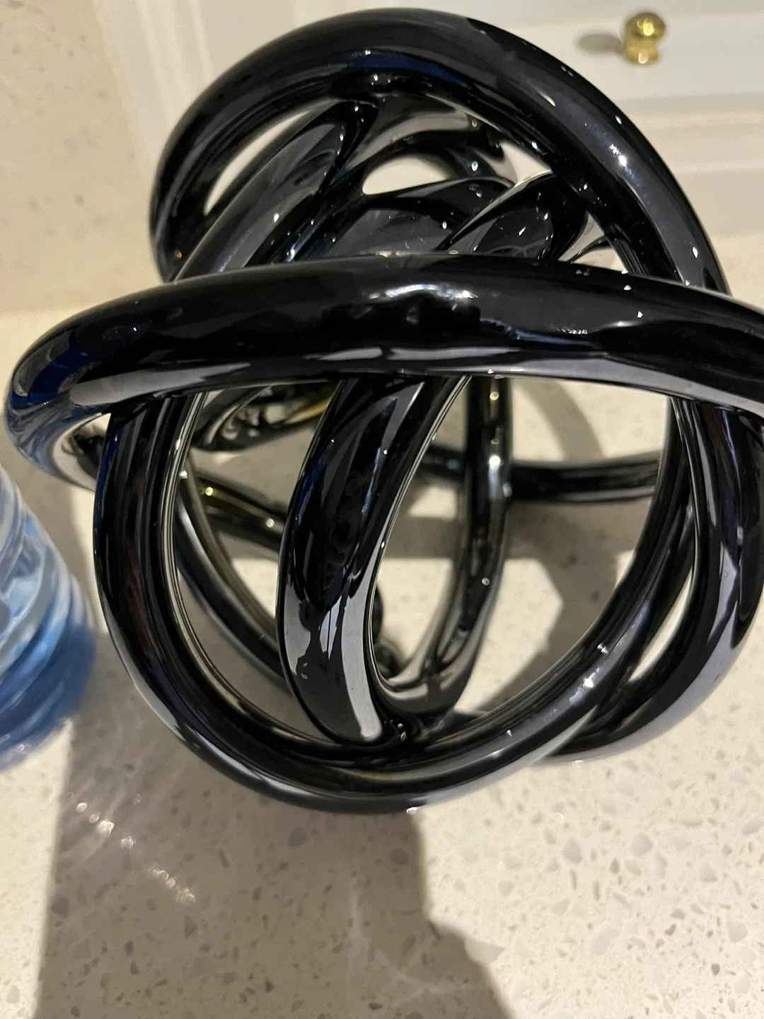 New Black glass Decorative Knot Sculpture image indicator(3)