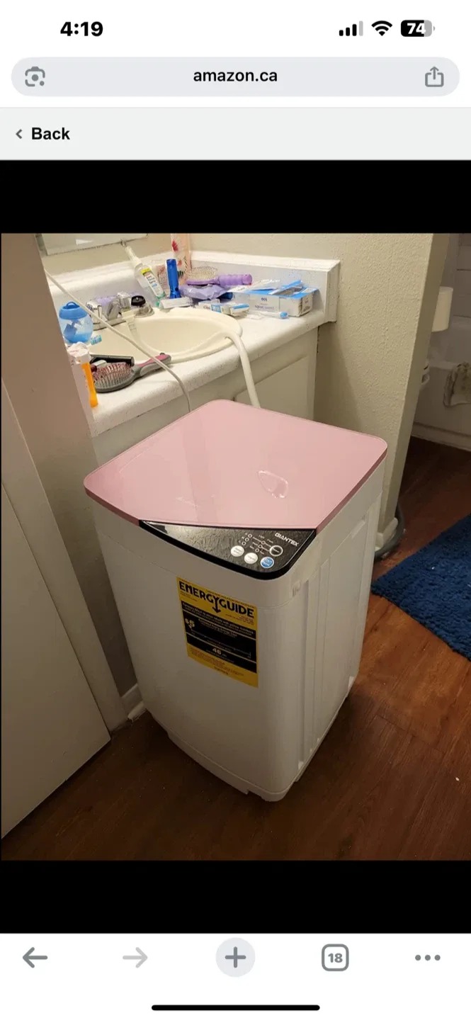 Giantex Portable Washing Machine - Pink & White