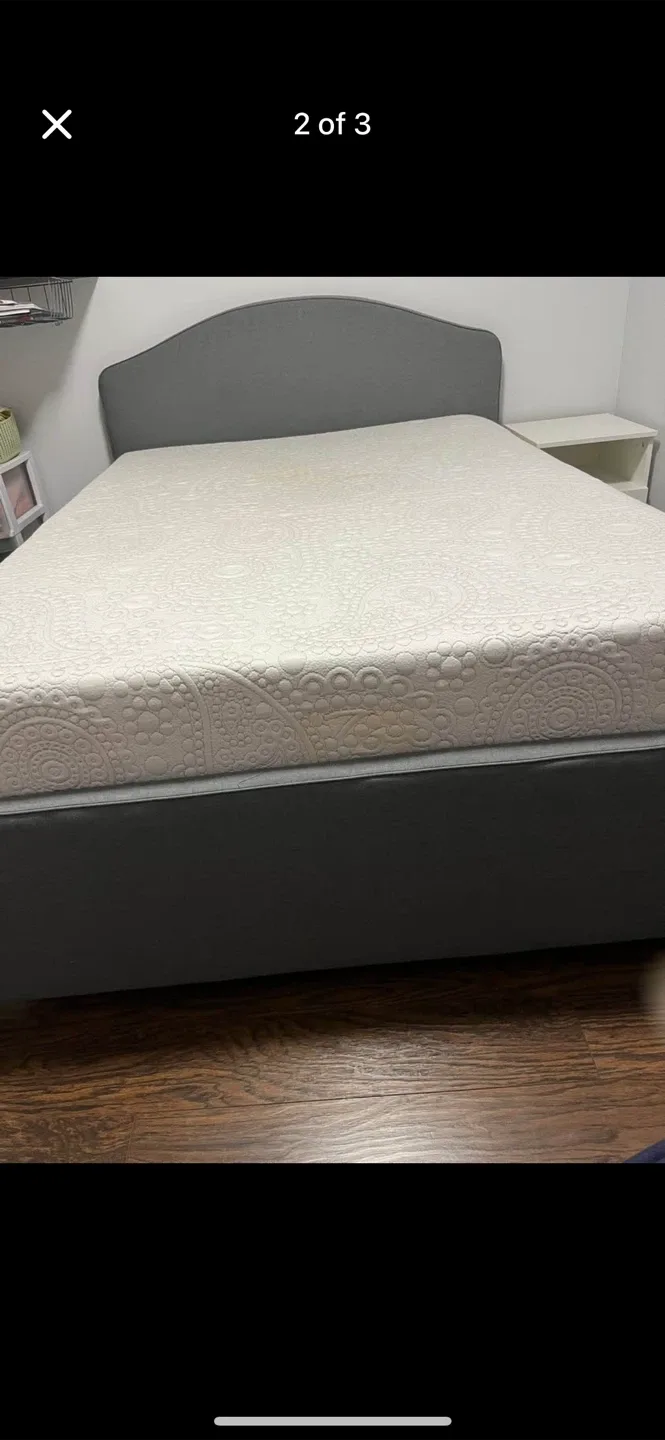 Full Bed Frame and Mattress and 2 storage drawers image indicator(2)