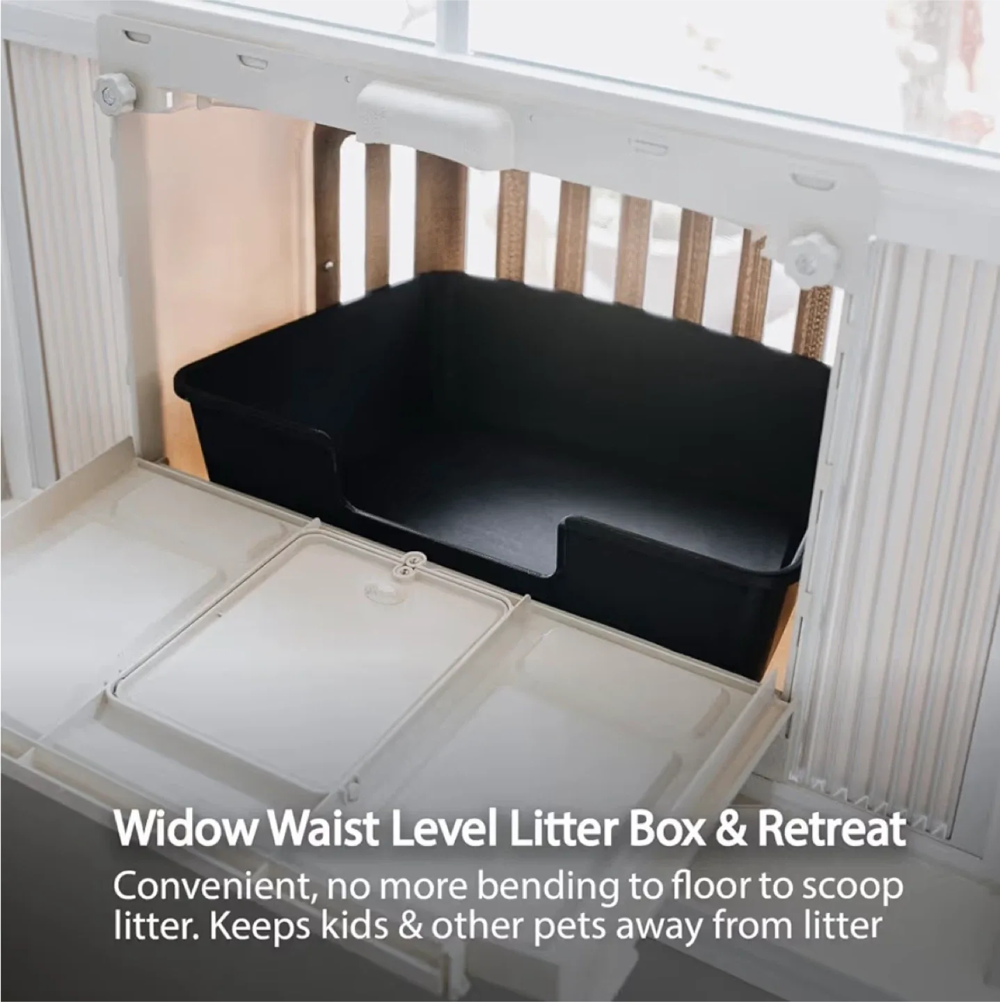 Window Waist Level Litter Box & Retreat image indicator(3)