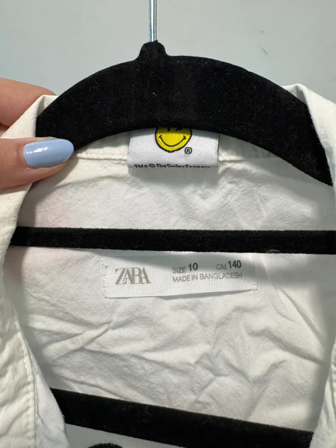 Zara Smiley World White Crop Top - Size 10 image indicator(4)