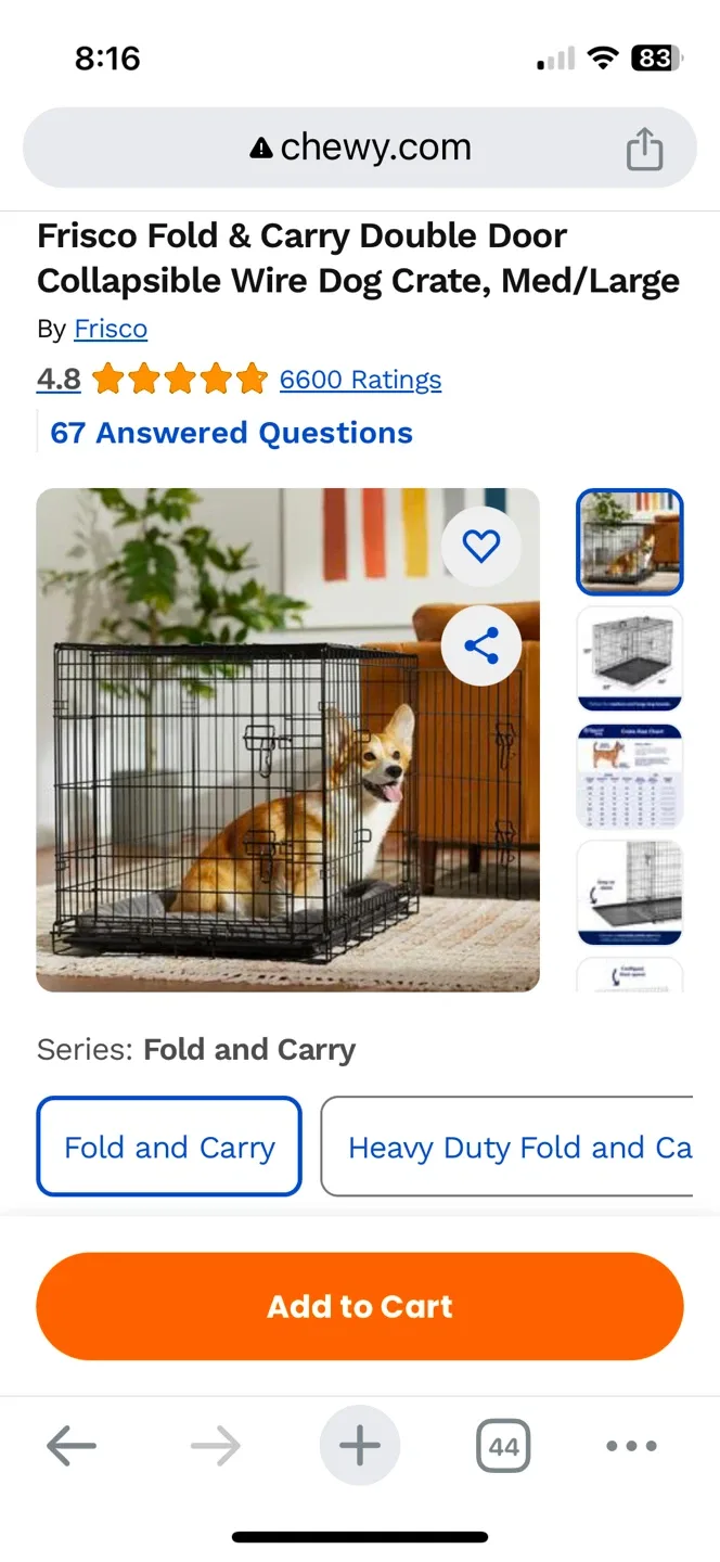 Foldable Double Door Dog Crate image indicator(2)