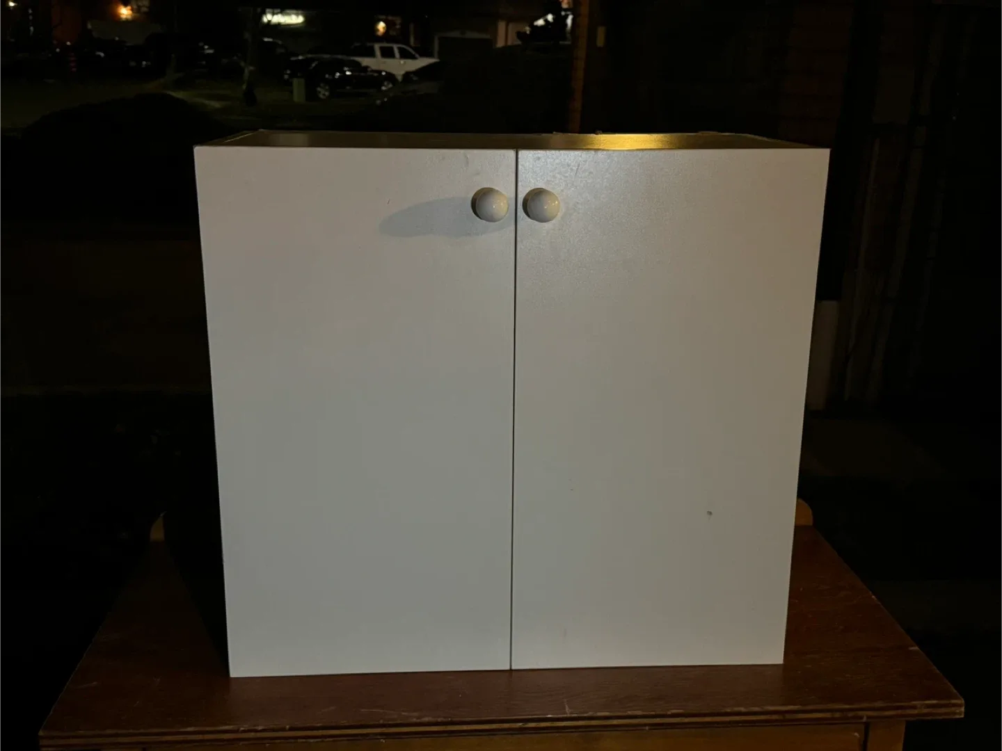 White Cabinet with Doors