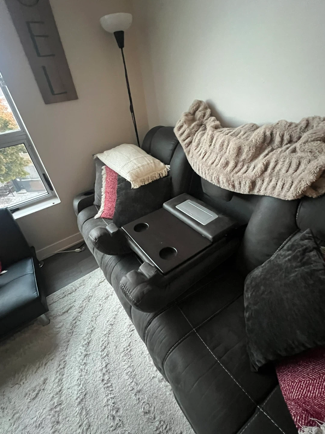 Reclining Sofa with Console - photo 3