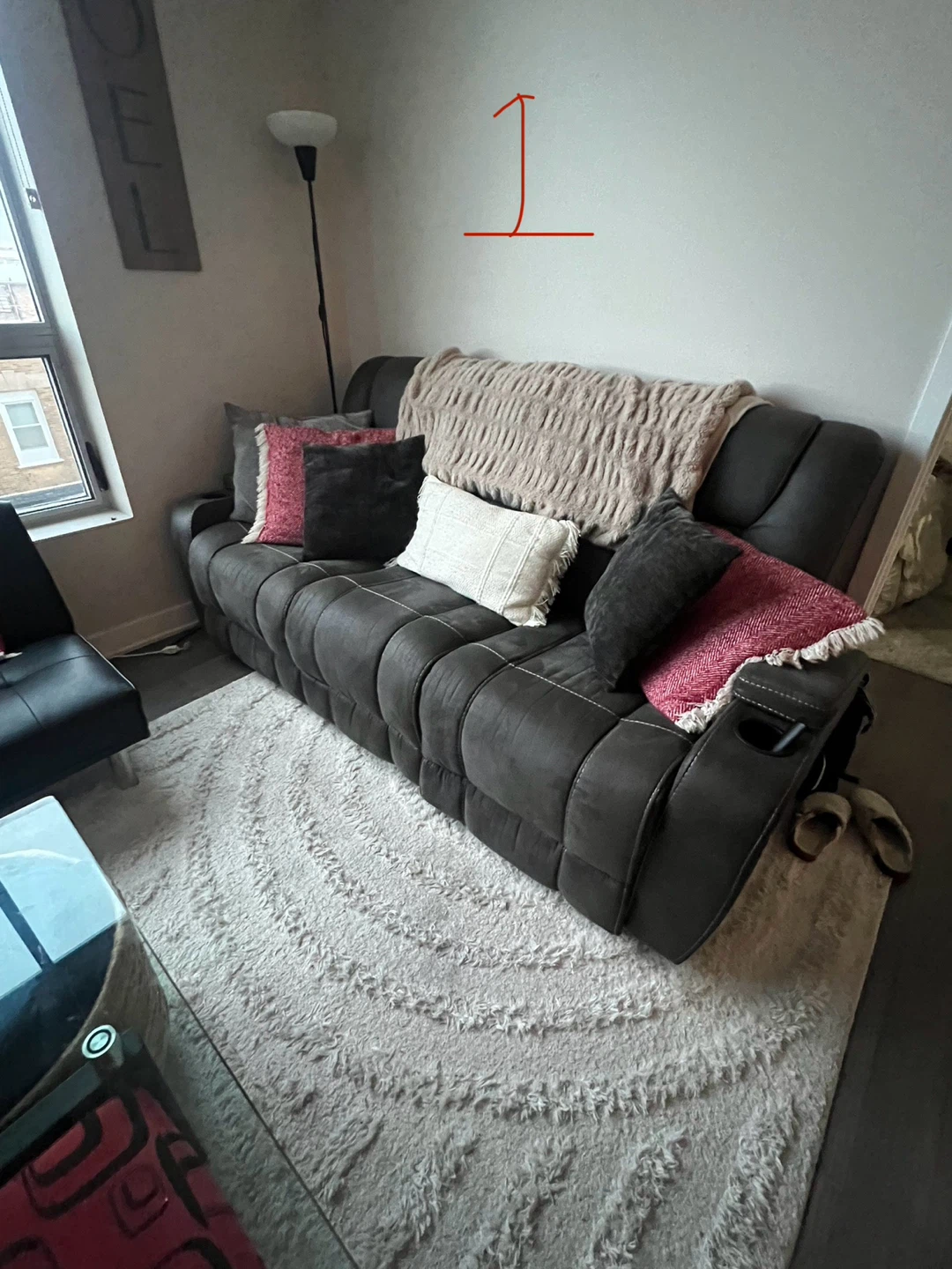 Reclining Sofa with Console