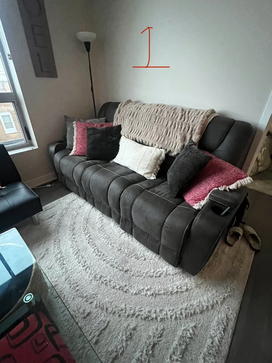 Reclining Sofa with Console