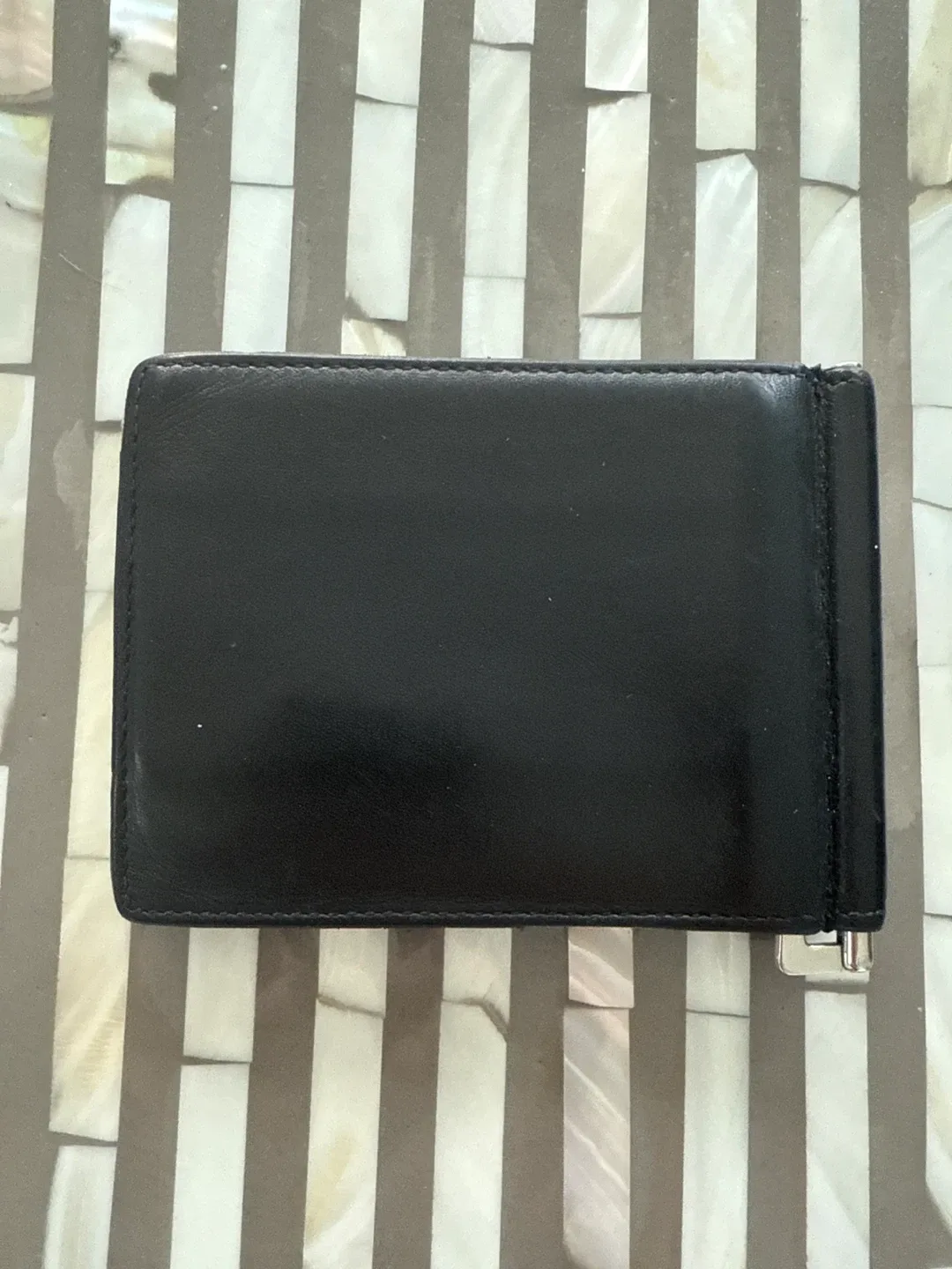 Saint Laurent Black Leather Money Clip Wallet image indicator(3)