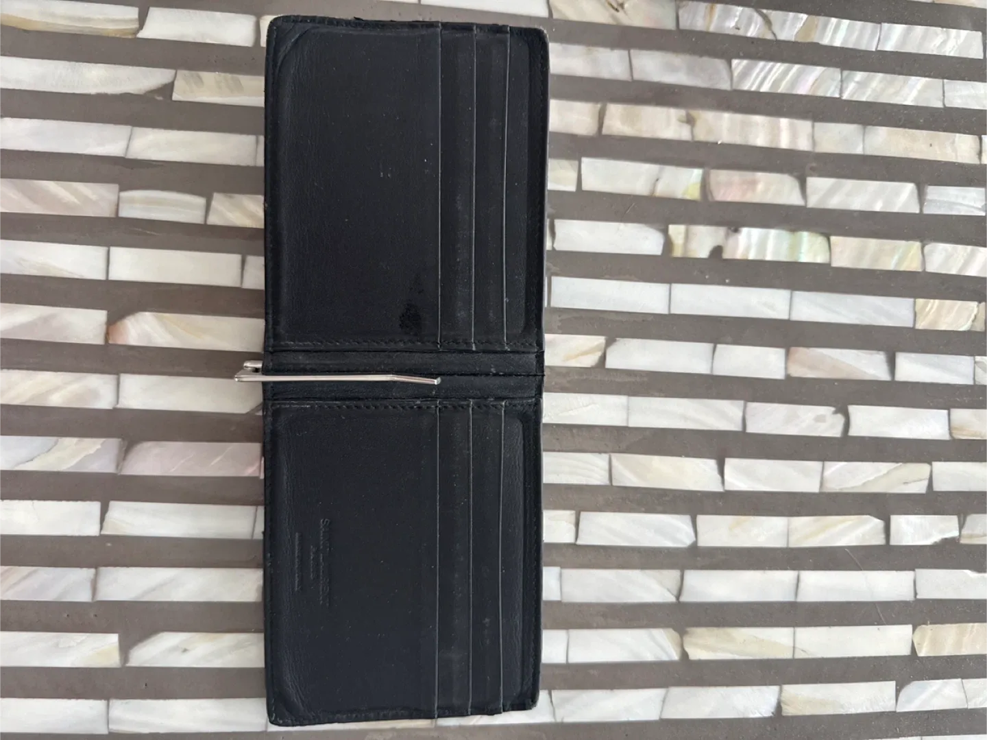Saint Laurent Black Leather Money Clip Wallet image indicator(2)