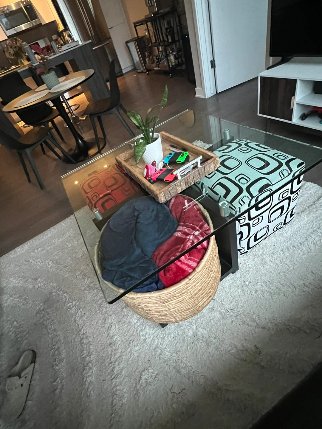 Glass top coffee table - photo 2