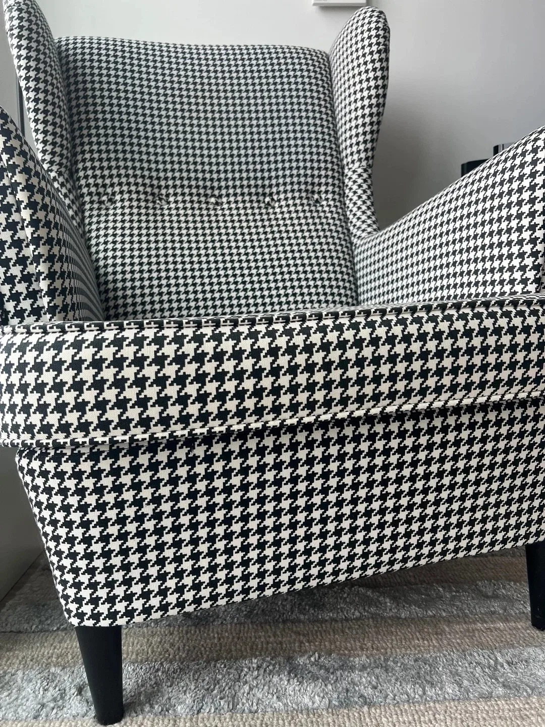 Ikea Strandmon Wing Chair - Houndstooth
