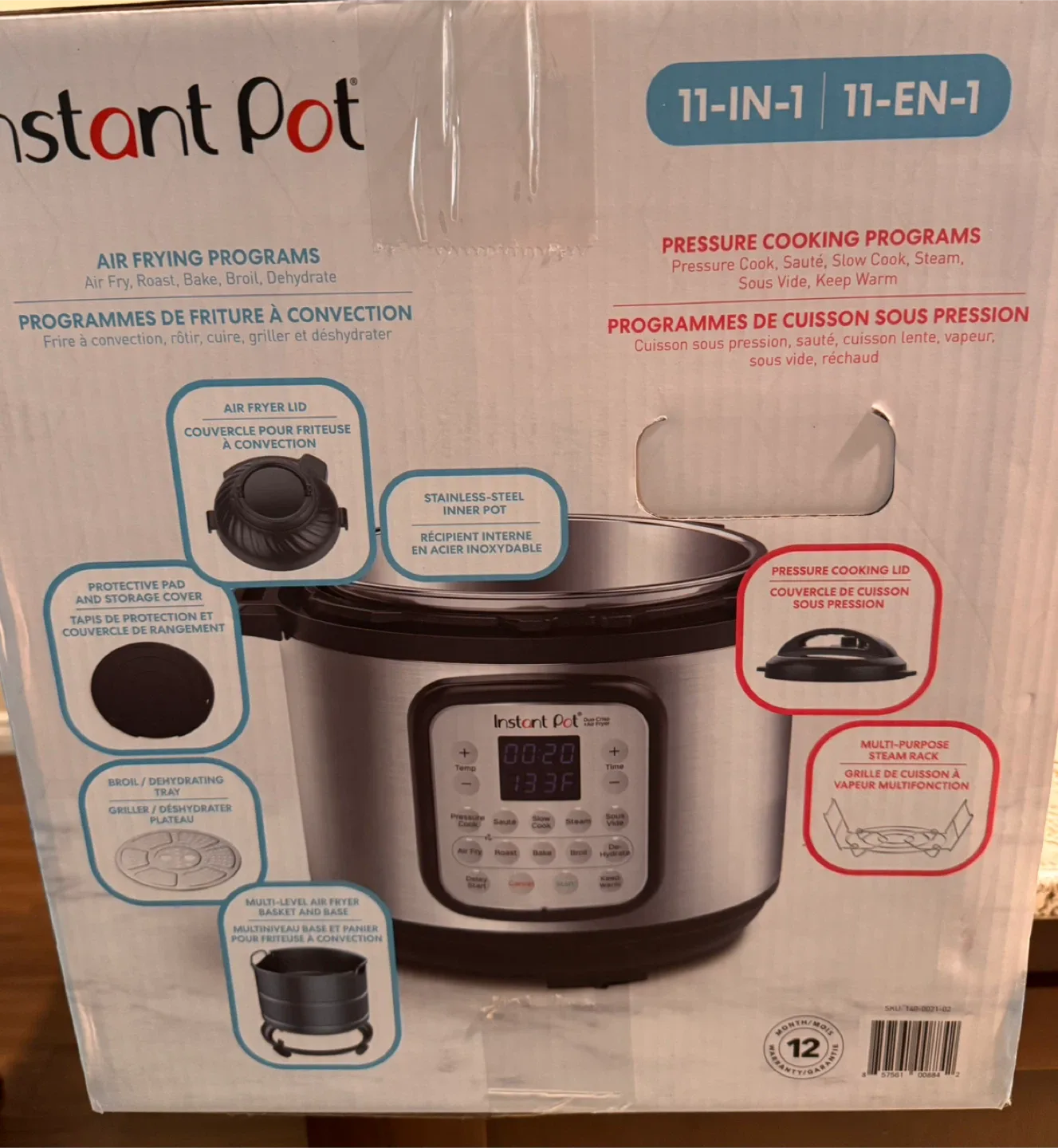 Instant pot with air fryer