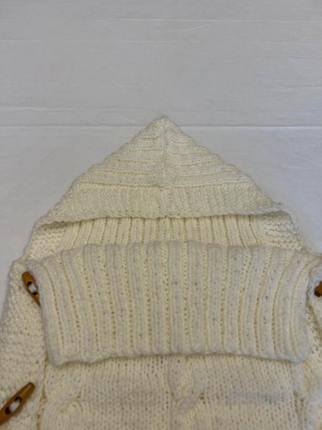 Hand Knit Baby Sleeping Bag, Cream image indicator(4)