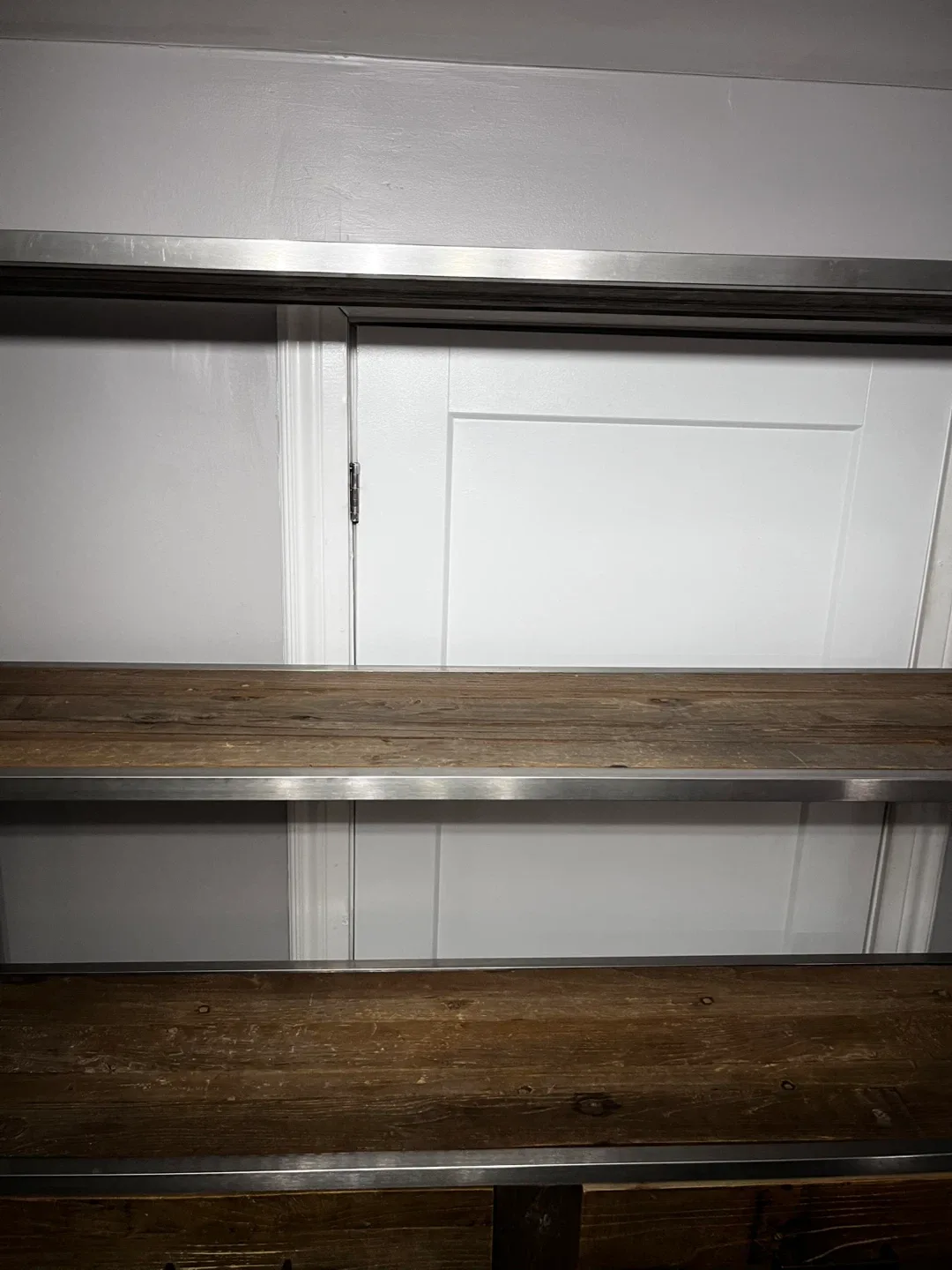 Wood and Metal Shelving Unit with Drawers image indicator(2)