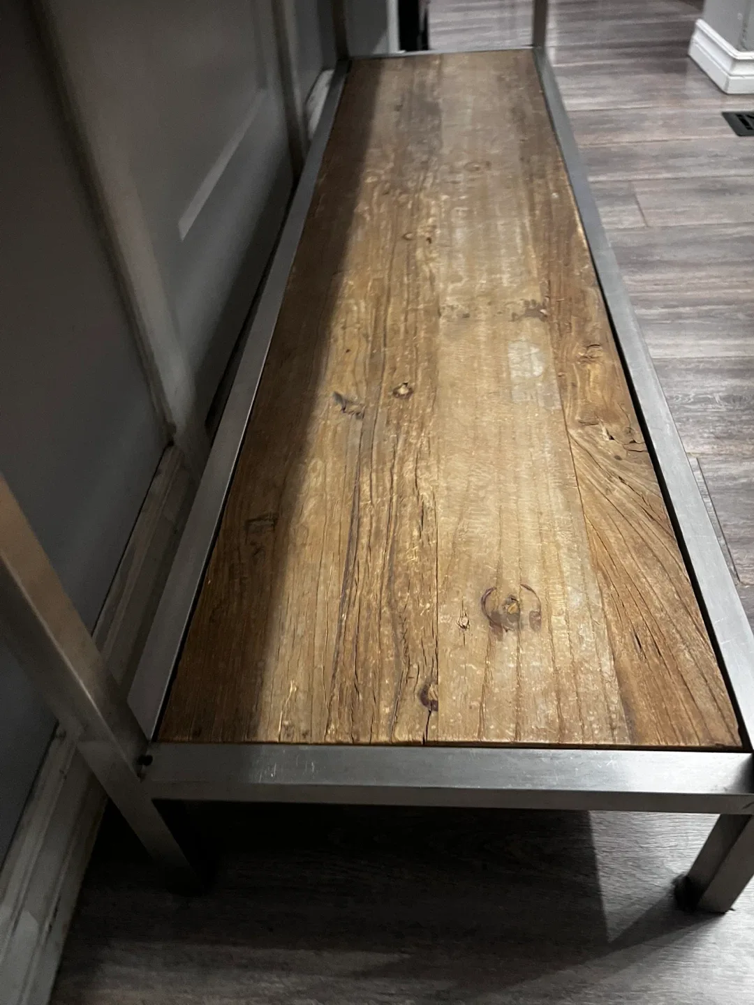 Wood and Metal Shelving Unit with Drawers image indicator(6)