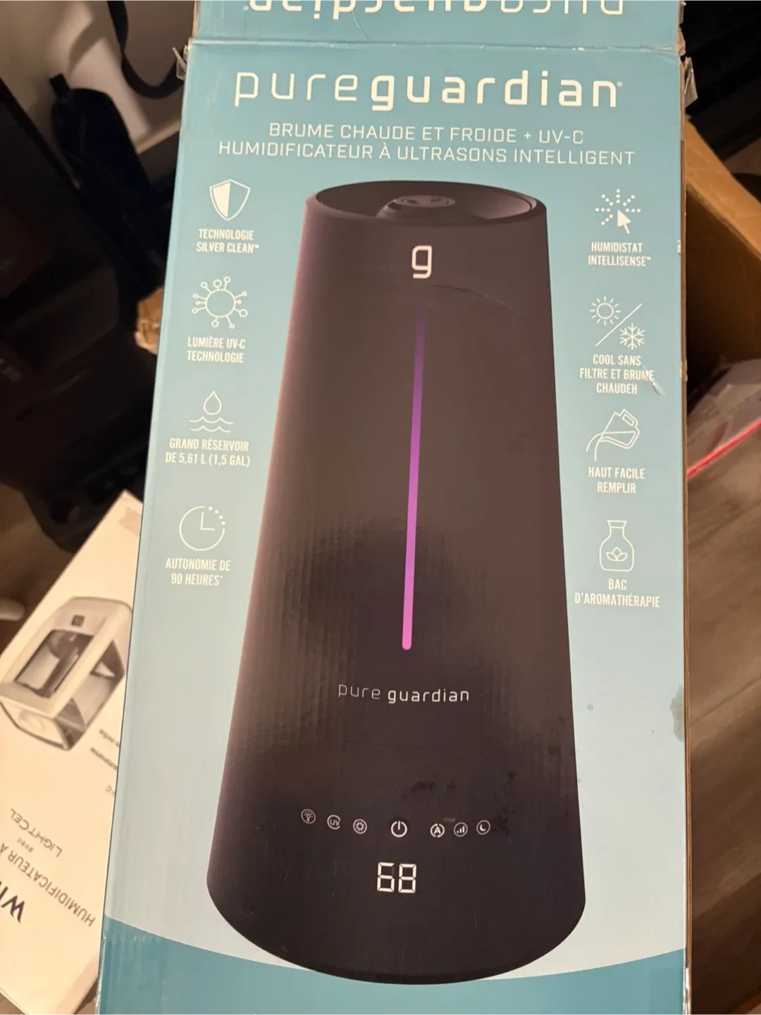 PureGuardian Cool Mist Ultrasonic Humidifier