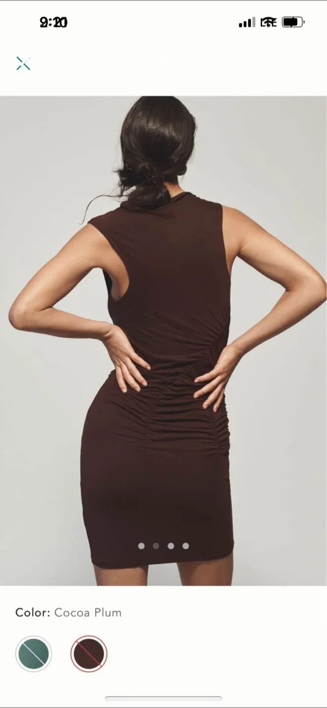 BNWT Anthropologie Ruched Neck Knit Dress XS image indicator(2)