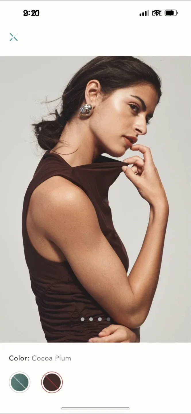 BNWT Anthropologie Ruched Neck Knit Dress XS image indicator(4)