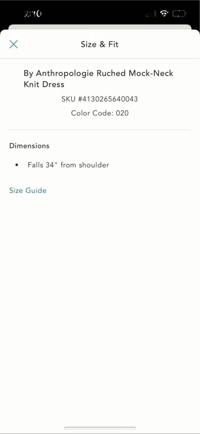 BNWT Anthropologie Ruched Neck Knit Dress XS image indicator(6)