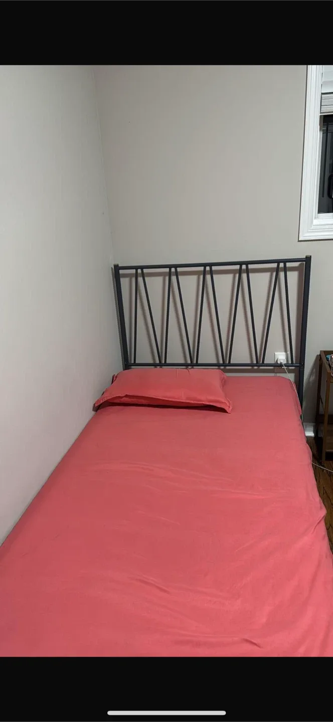 Black Metal Bed Frame and mattress image indicator(2)