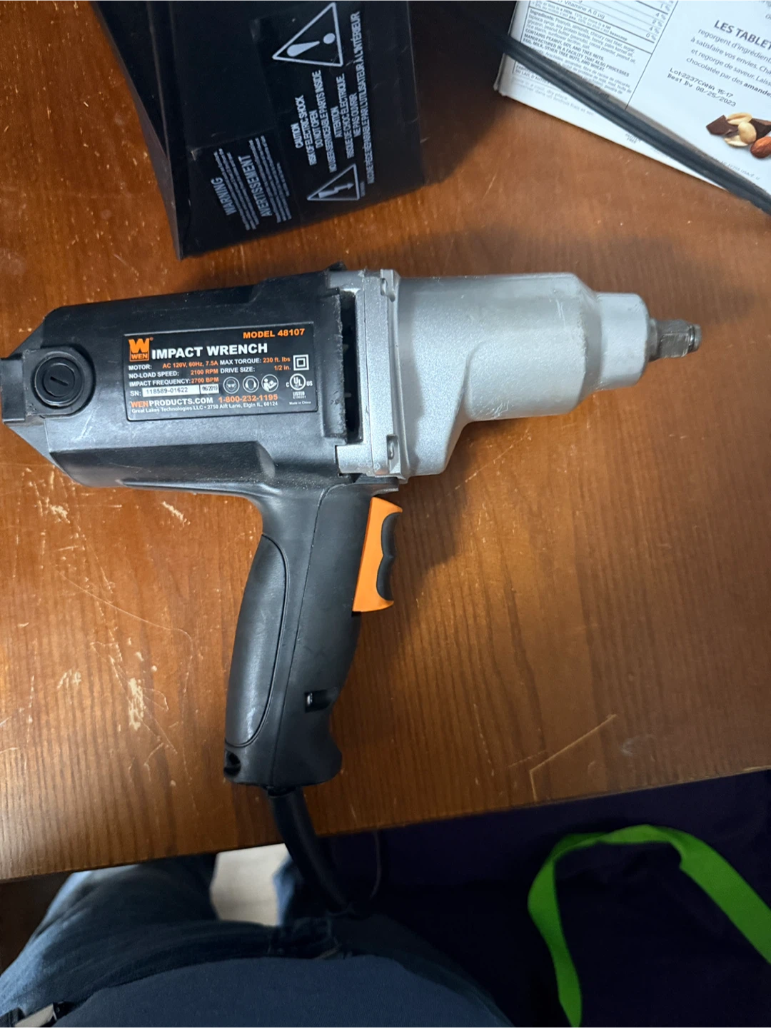 1/2” Drive Wen 48107 Electric Impact Wrench - photo 2