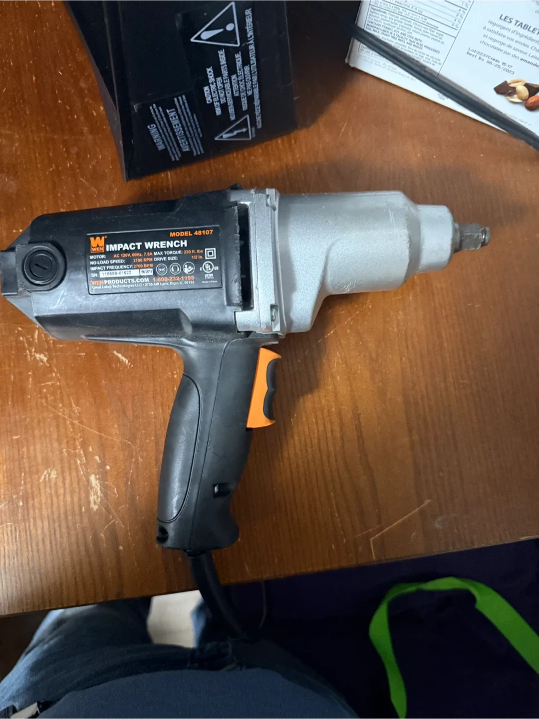 1/2” Drive Wen 48107 Electric Impact Wrench image indicator(2)