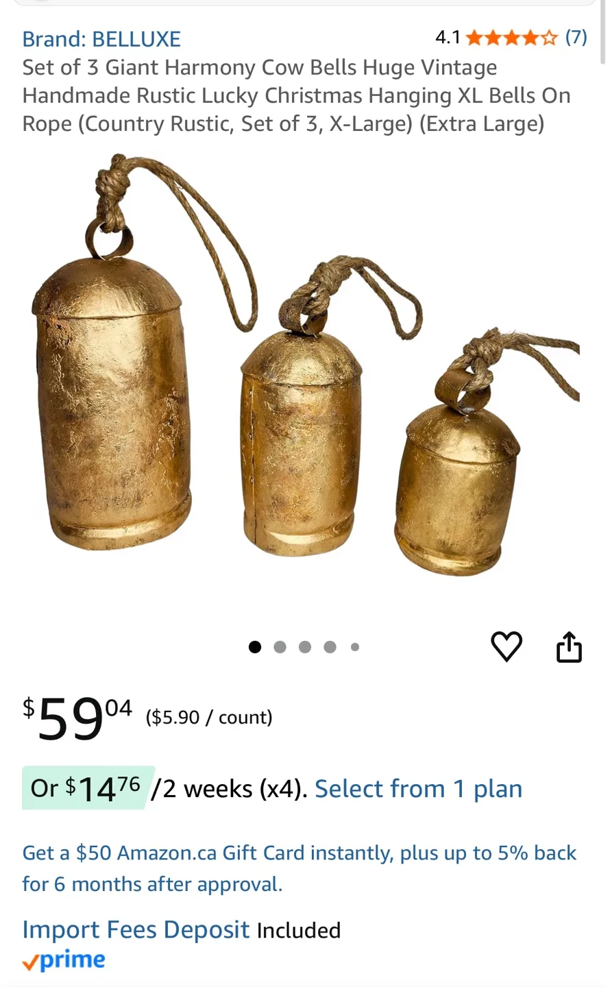 Belluxe Harmony Cow Bells - Set of 3