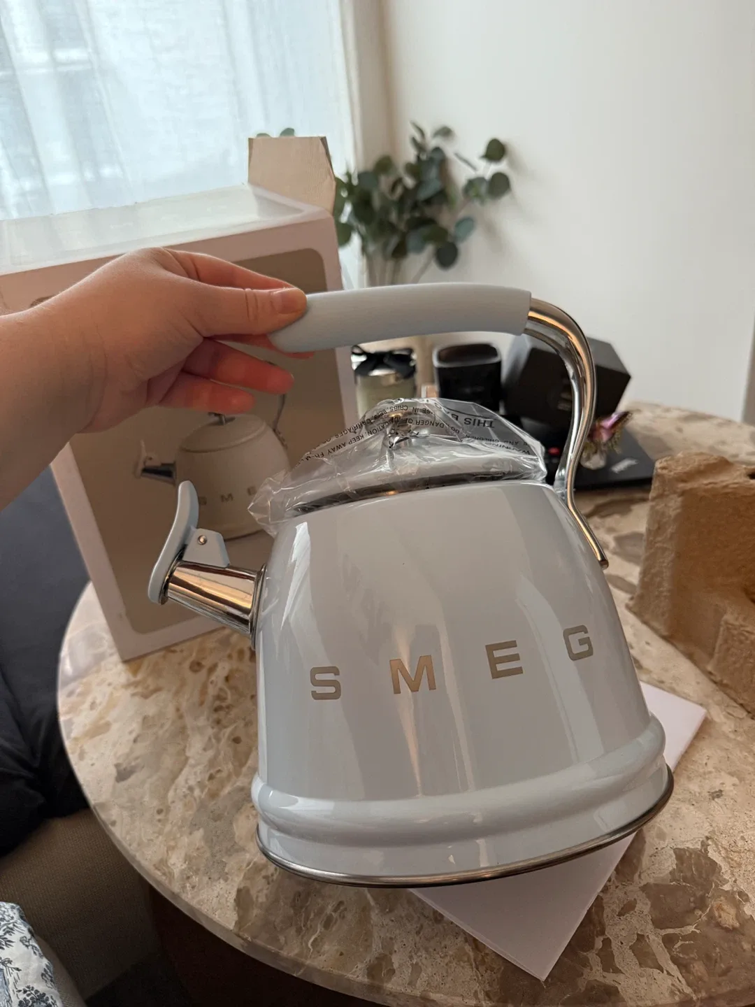 SMEG Whistling Kettle Baby Blue 💙Brand New With Box