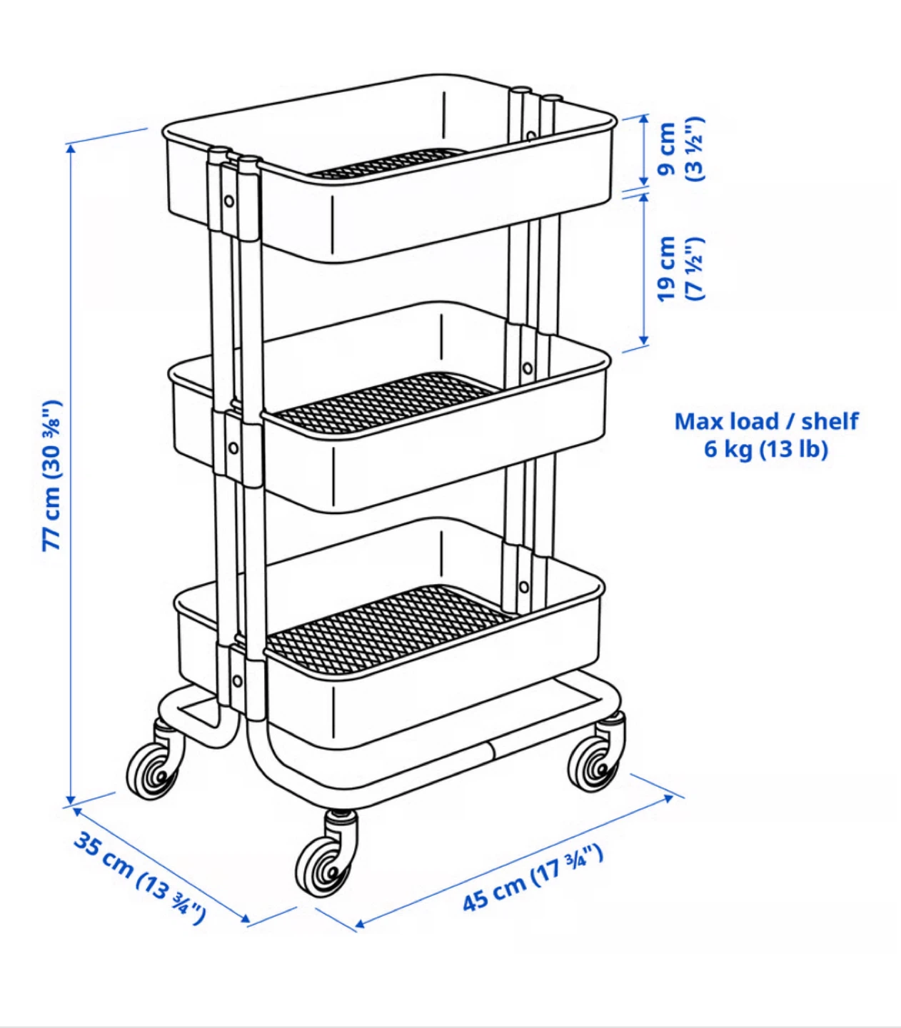 IKEA RÅSKOG/NORRÄVA Cart - White - photo 3