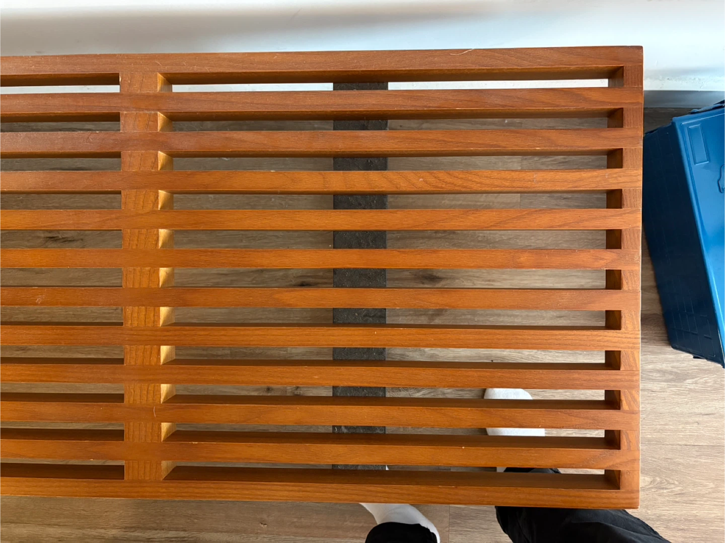 Nelson Style Platform Bench - Wood & Black - photo 3